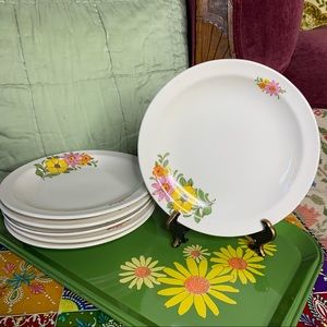 F.S. Floral Dessert Plates